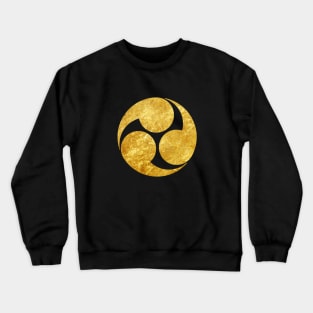 Kobayakawa Mon Japanese clan faux gold Crewneck Sweatshirt